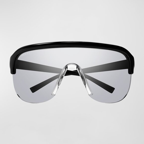 NEW GUCCI Unisex  Oversized Acetate Shield Sunglasses Gucci Mask Eyewear - Picture 1 of 3